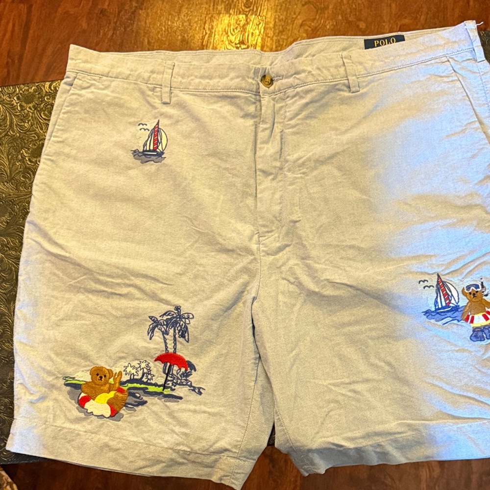 Ralph Lauren Polo Light Blue and Navy Label Detail